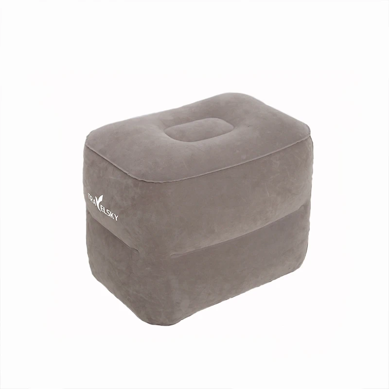 grey 2 layer pillow Горячая Распродажа, дорожная подушка для сна, для самолета, большой клапан, для ног, отдыха, для путешествий, для ног, надувные подушки, Прямая поставка - Цвет: grey 2 layer pillow