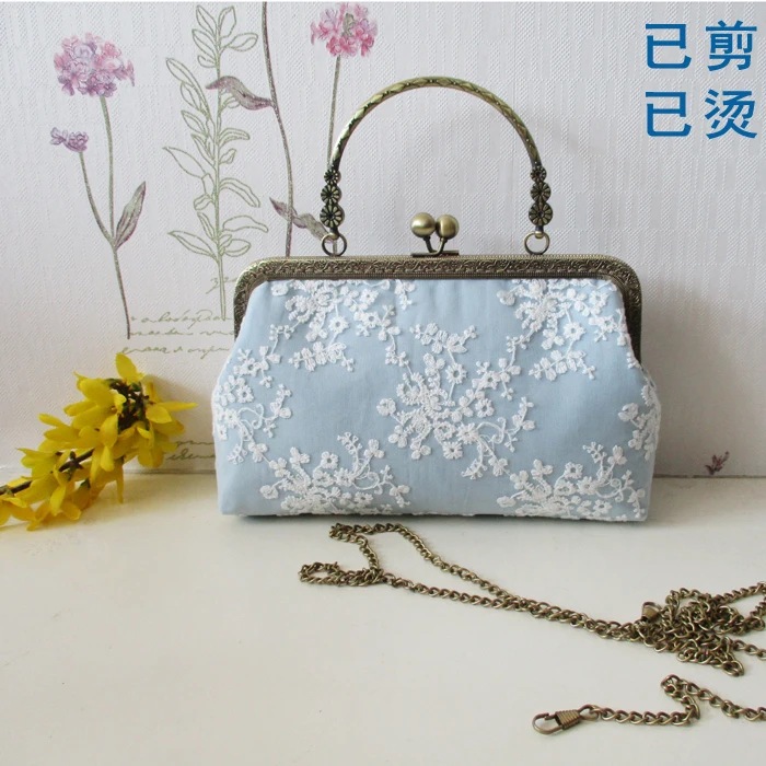 Женщины Diy Сумочка кружева украшения с металлической застежкой рамка Материал набор или отделка