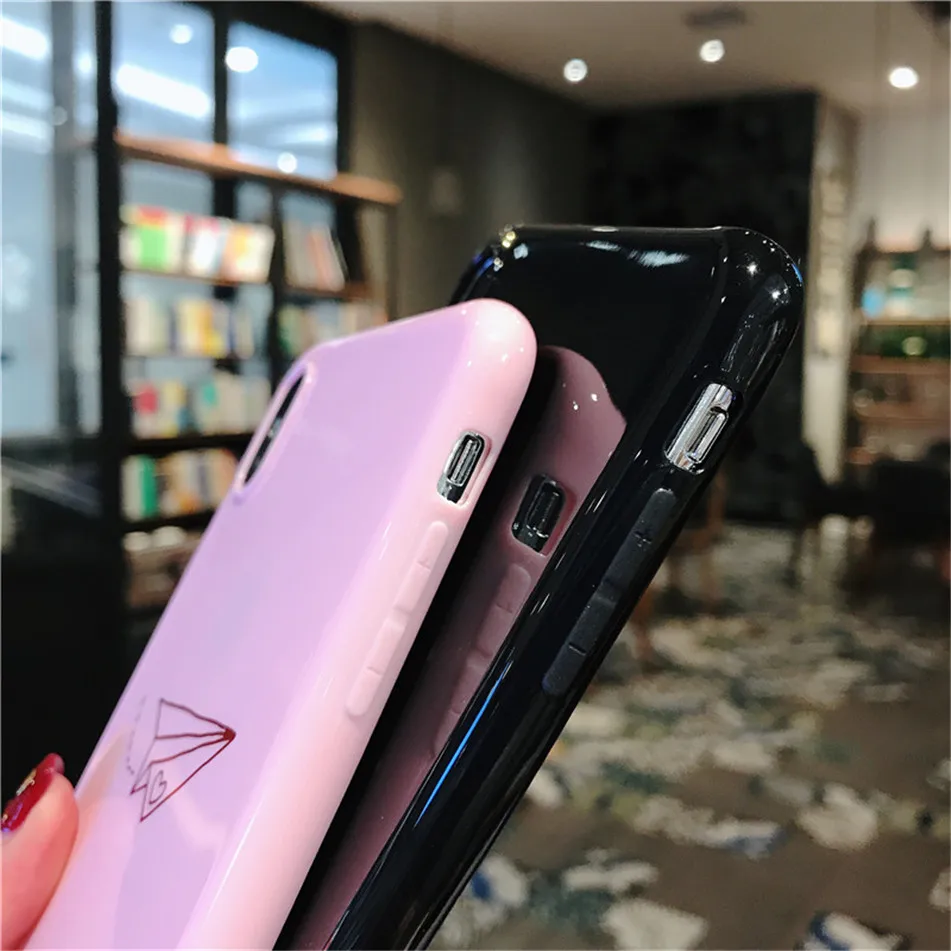 USLION чехол для телефона для iPhone XS Max XR X мультяшный бумажный самолет Луна Звезды силиконовый чехол s для iPhone 6 6s 7 8 Plus Мягкий ТПУ чехол