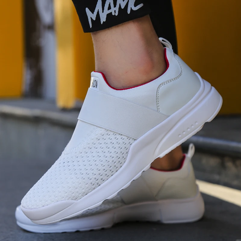 Повседневная обувь мужские кроссовки дышащие уличные слипоны на плоской подошве