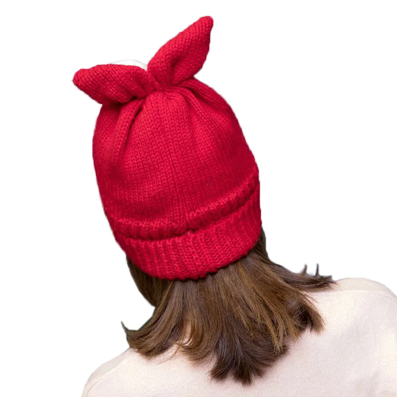 Бренд письмо Зимняя шапка Для женщин шапочка Шапки с ушками милые Мех Кепки S