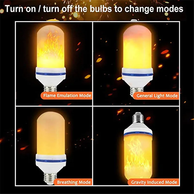 2 шт./лот светодиодный светильник с эффектом пламени 99leds SMD2835 с регулируемой яркостью пламени декоративные E27 из ткани, имитирующий огонь лампочки AC85-265V Декор