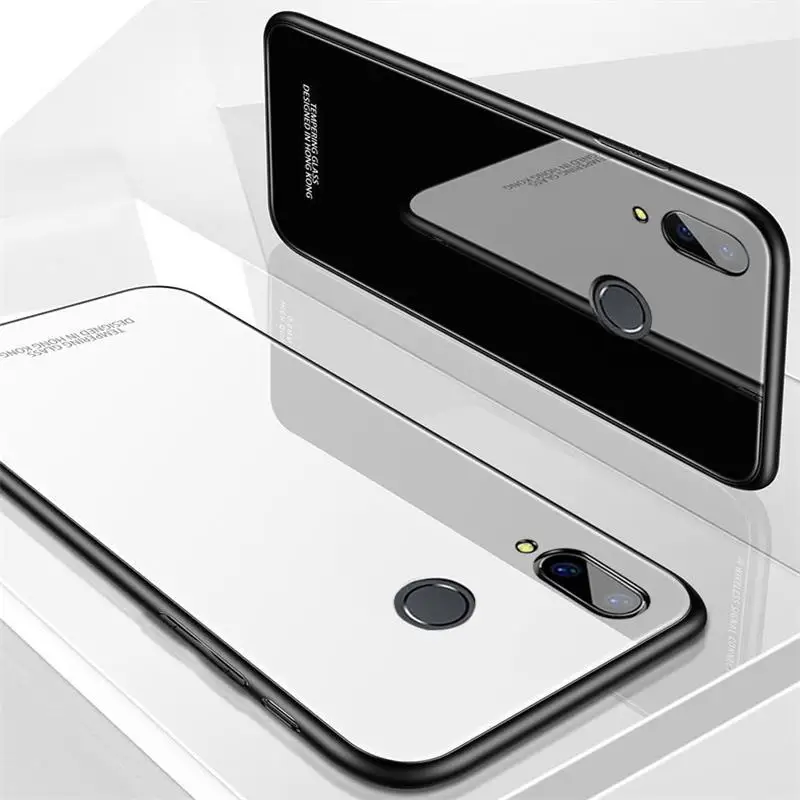 Чехлы для huawei Nova 4/Nova 4 Премиум Стекло чехол Роскошный мягкий ТПУ + задняя крышка