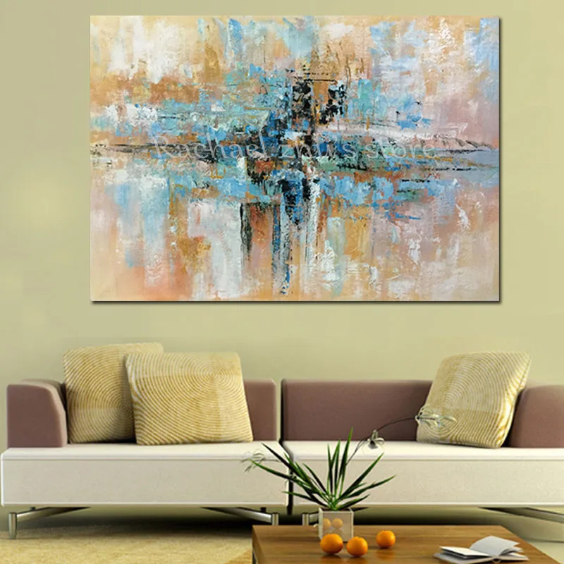 Ручная роспись искусство коричневая картина маслом на холсте домашняя настенная