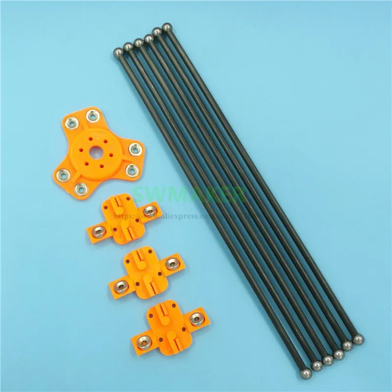 

Reprap Kossel XL Plastic magnetic effector+carriage+300mm carbon tube Diagonal push rods kit for Delta kossel DIY 3D printer