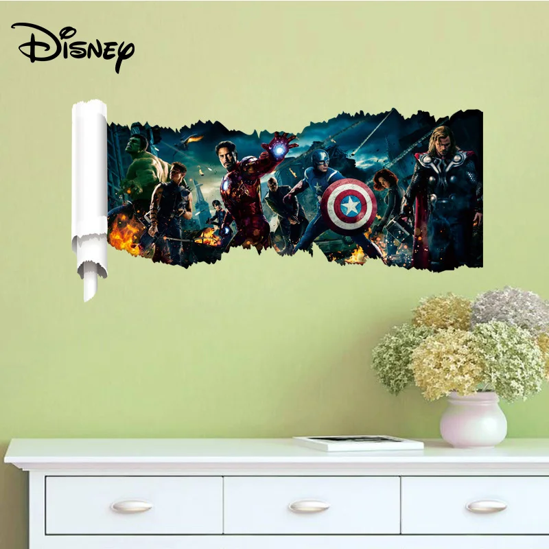 Disney новая наклейка "Мстители" детская комната спальня фон стикер