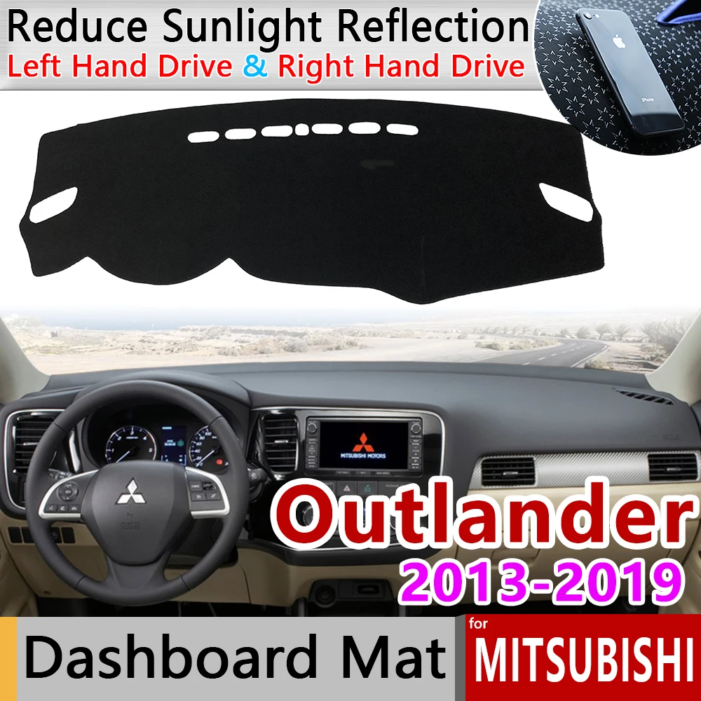 Для Mitsubishi Outlander 2013 2014 2015 2016 2017 2018 2019 3rd Gen Противоскользящий коврик приборной