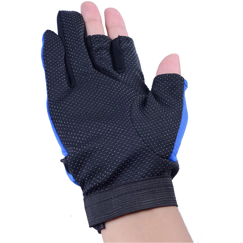 1 пара спортивные кожаные перчатки Рыбалка 3 Half-finger дышащие противоскользящие
