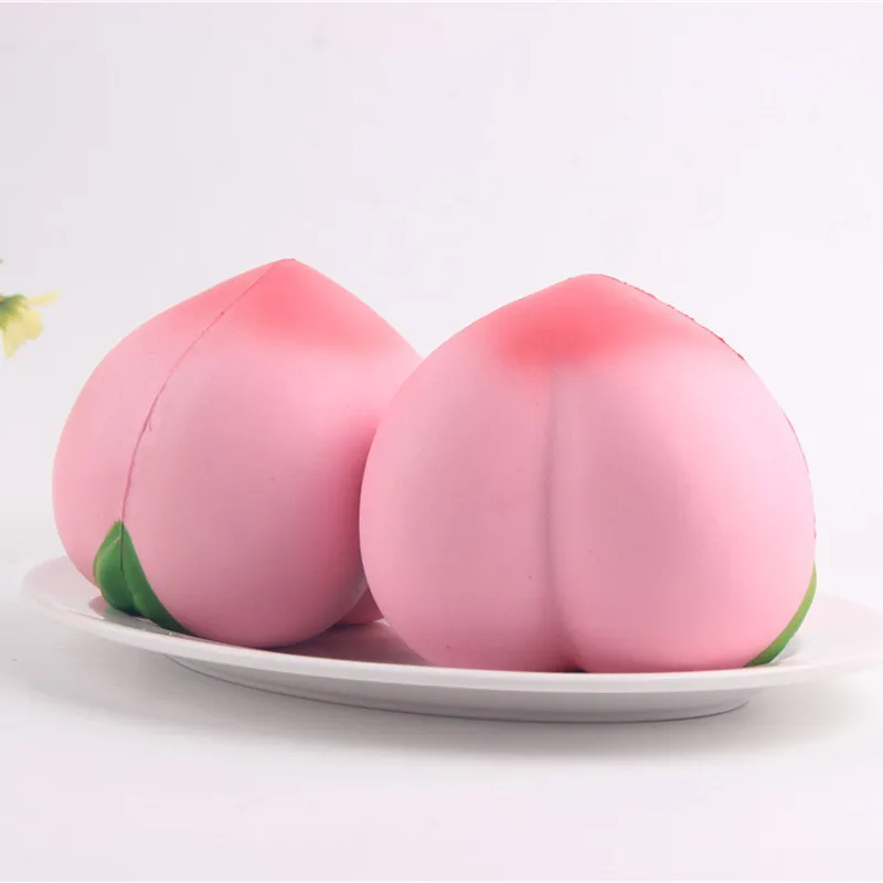 

2pcs Anti Stress funny toy kawaii Squishy fruit simulation peach Squeeze Gags Practical Jokes toys for children kids adult gifts