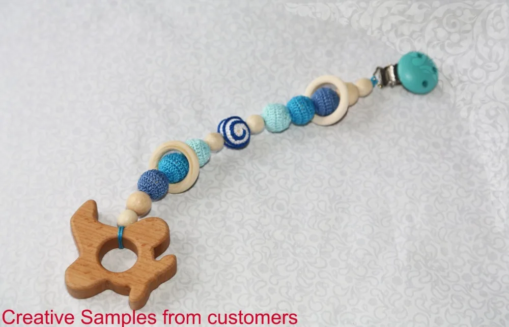 Подтяжки-пустышки серые из натурального дерева 25 шт. | Мать и ребенок