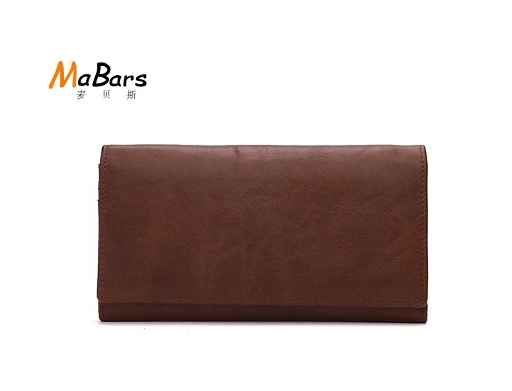 Мужской кошелек из натуральной кожи однотонный кофейный клатч винтажный цена в