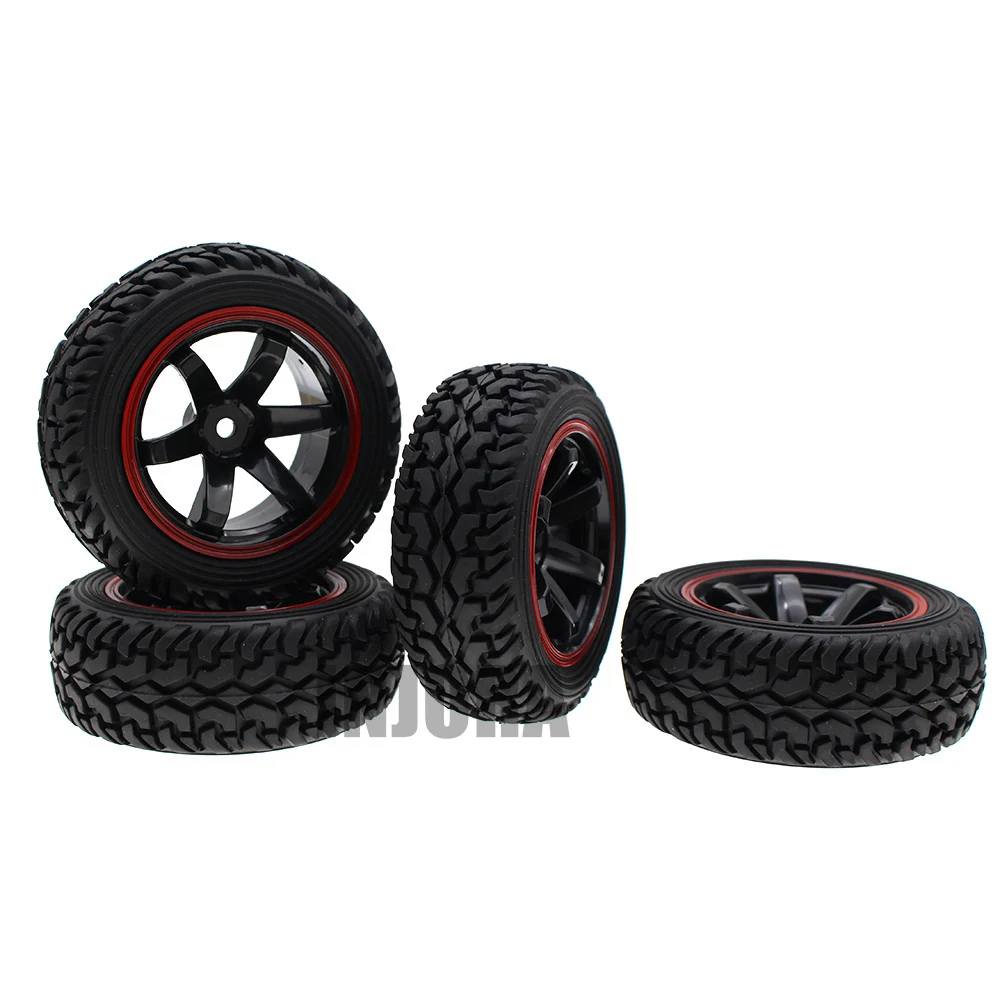 4 шт. высокое качество 1:10 ралли обод колеса и шина для 1/10 tiiya HSP HPI Kyosho 4WD RC On Road Car|car