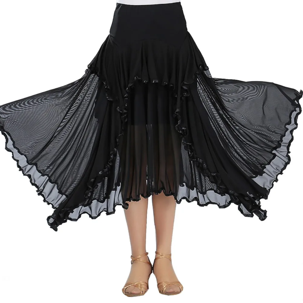 Fashion Modern Dance Skirt Sequins flowers skirts Tango Ballroom Waltz for Women Lady Adult Party Half-length | Тематическая одежда