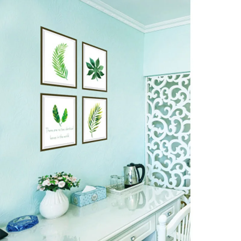 3D Поддельные фоторамки Европейский стиль зеленые листья наклейки на стену