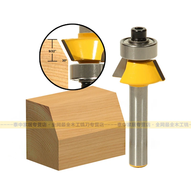 Карбидная фаска из вольфрама для деревообработки фреза Arden-1/4*9/32-8 градусов