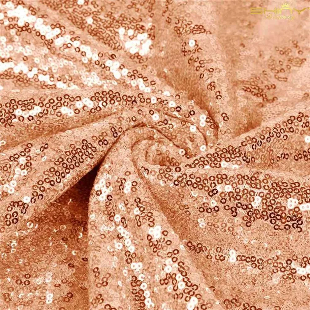 ShinyBeauty 12 футов 4 ярдов блесток ткани по двору для скатерти льна скатерть (розовое
