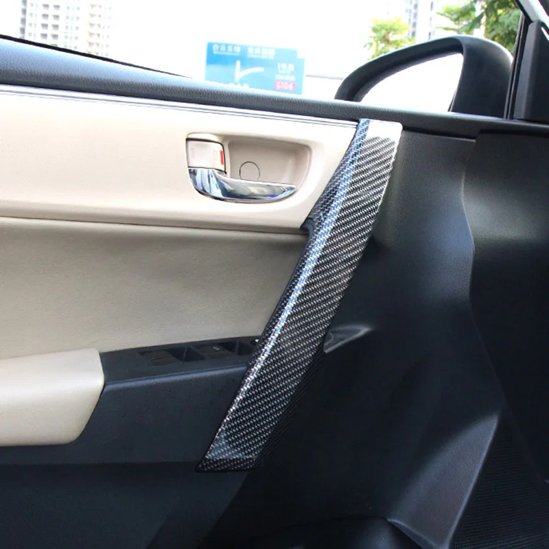 

Fit For Corolla Levin 2014 2015 2016 Car ABS Chrome Interior Door Handle Cover Protector Sticker Trim Decoration