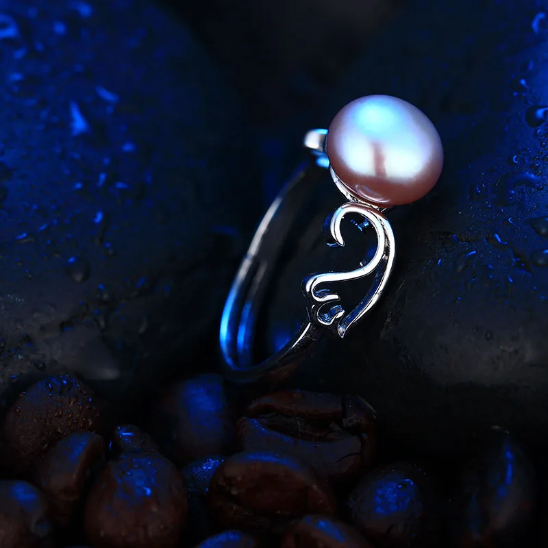HENGSHENG 8 9MM Natural Freshwater Pearl Rings AAAA Women Fine Jewelry Rings|pearl ring|ring ringpearl natural ring |
