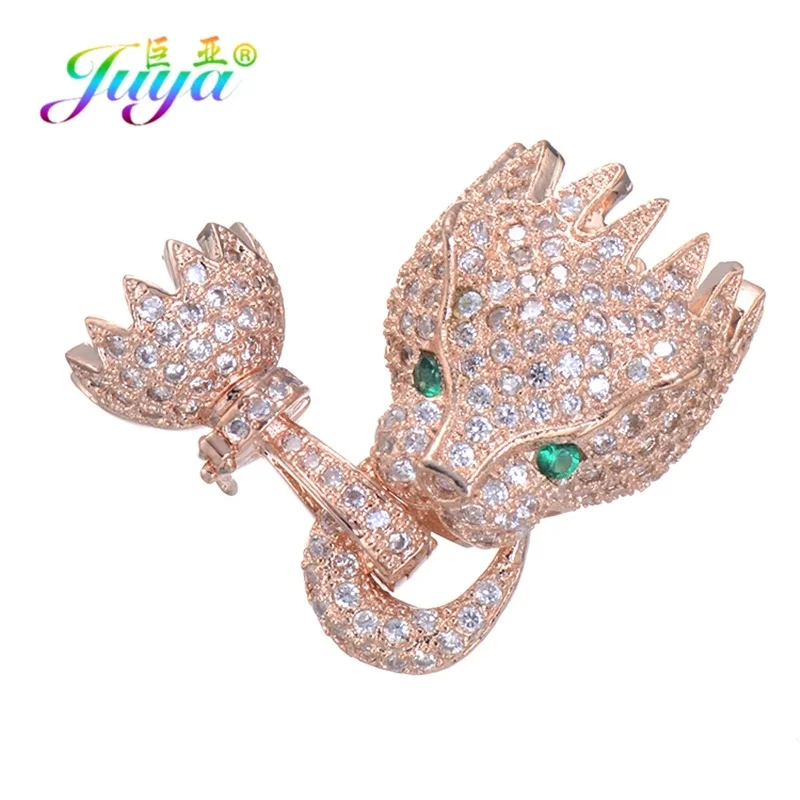 Rose Gold Green Eye Juya поделки из бисера ювелирные изделия для женщин Роскошная застежка жемчуг застежки аксессуары ручной работы из бисера ювелирные изделия компоненты - Цвет: Rose Gold Green Eye