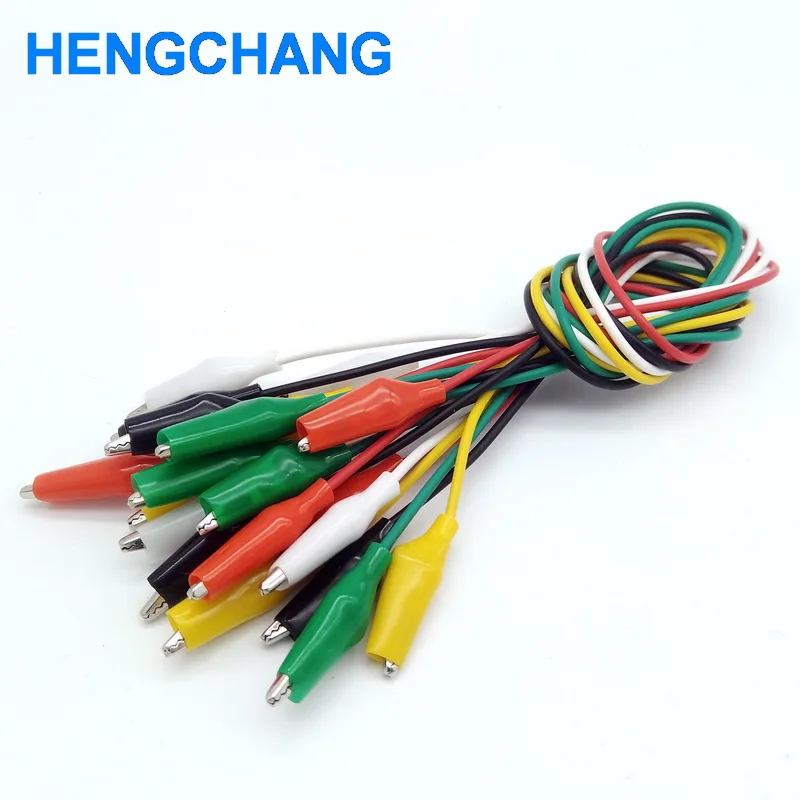 48 см Аллигатор зажимы кабель Перемычка провода Тестовые 10 шт./лот | Обустройство