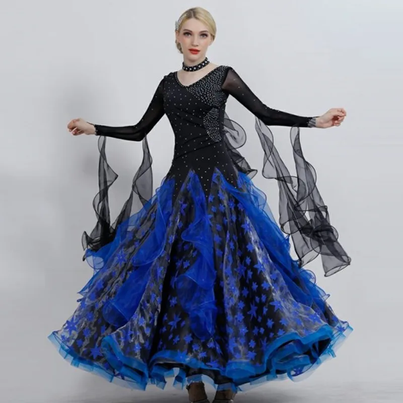 Красные платья для бальных танцев женские с бахромой стандартные одежда вальса |