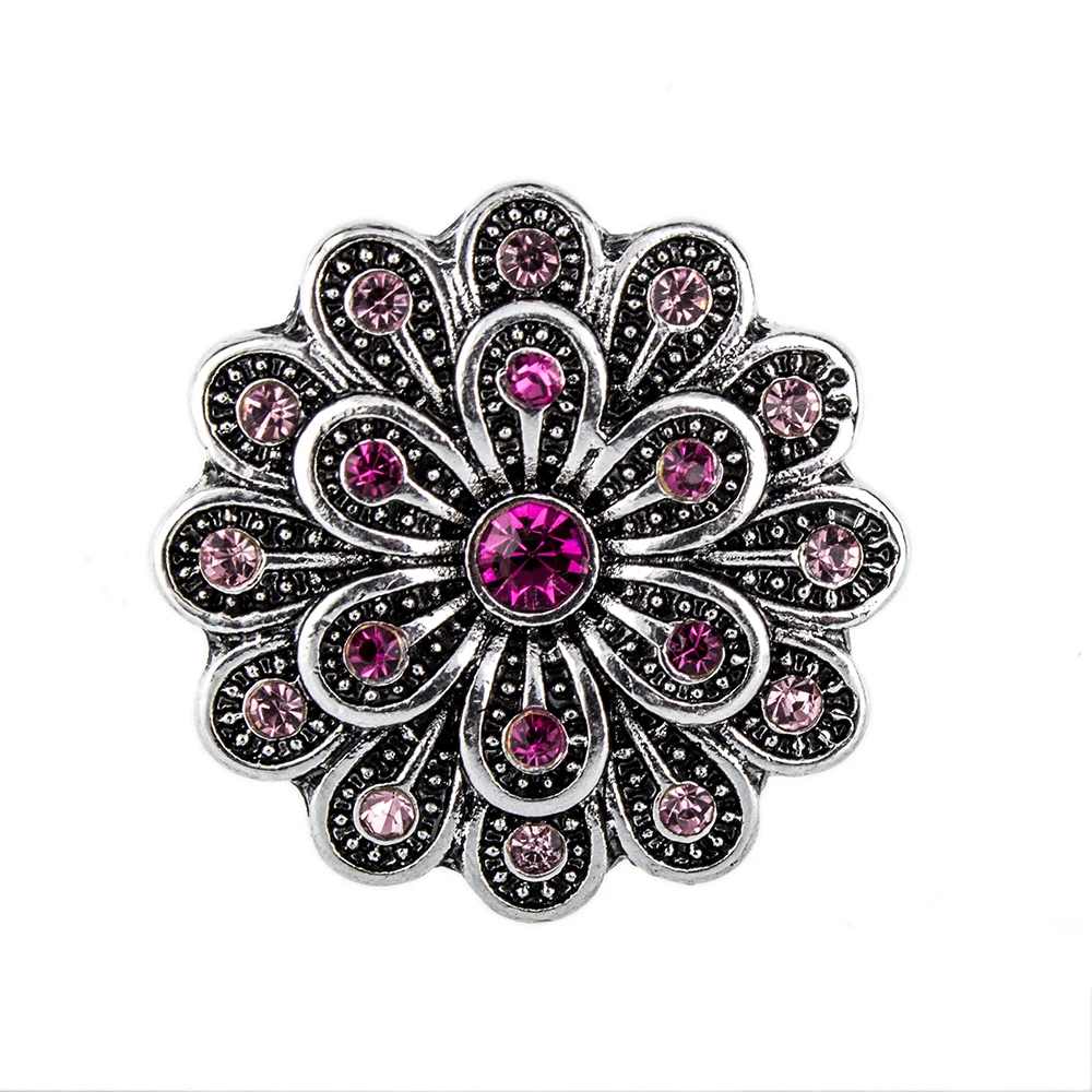 

NSB2608 Hot Sale 5 Colors Snap Jewelry Button For Bracelet Necklace Fashion DIY Jewelry Crystal Spark Design Alloy Snaps