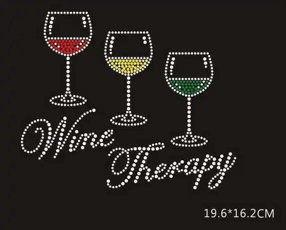 2 шт./лот чашка из стекла для вина железная на переноске дизайн стразы исправление