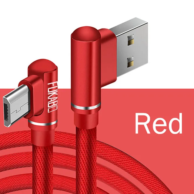 Red Micro USB кабель 3A быстрой зарядки шнур для samsung S7 Xiaomi Redmi Note 5 Pro 4 планшет Android мобильного телефона зарядка через usb шнур - Цвет: Red