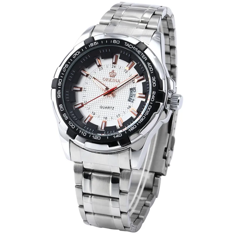 

MG. ORKINA Reloj Hombre Japan Movt Auto Date Stainless Steel Case Luminous Hands Water Resistant Wrist Watches for Men