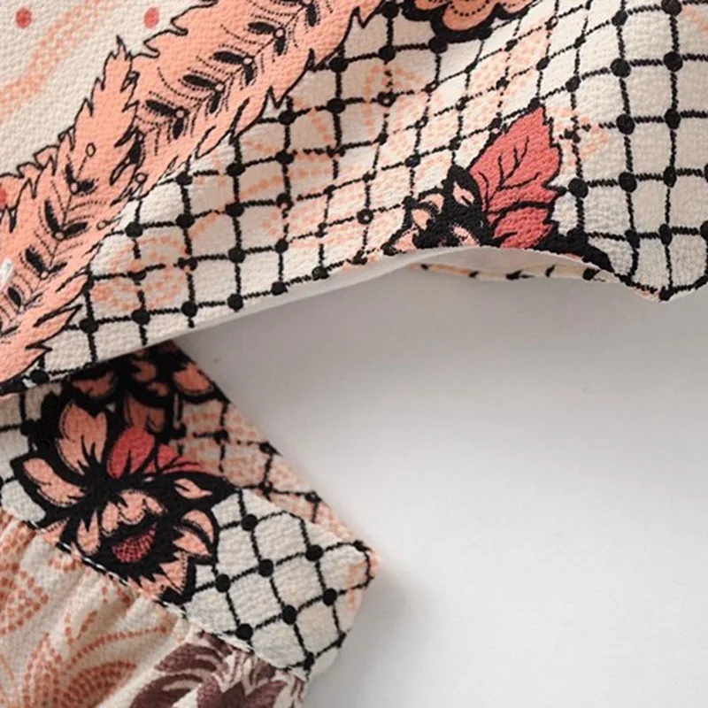 Wedorate летние платья для женщин рукавов мода геометрические печати талия