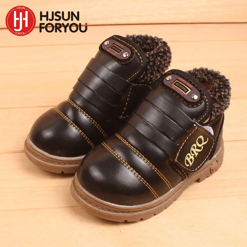 Новинка 2021 Детские теплые ботинки для снега толстые Нескользящие зимние с