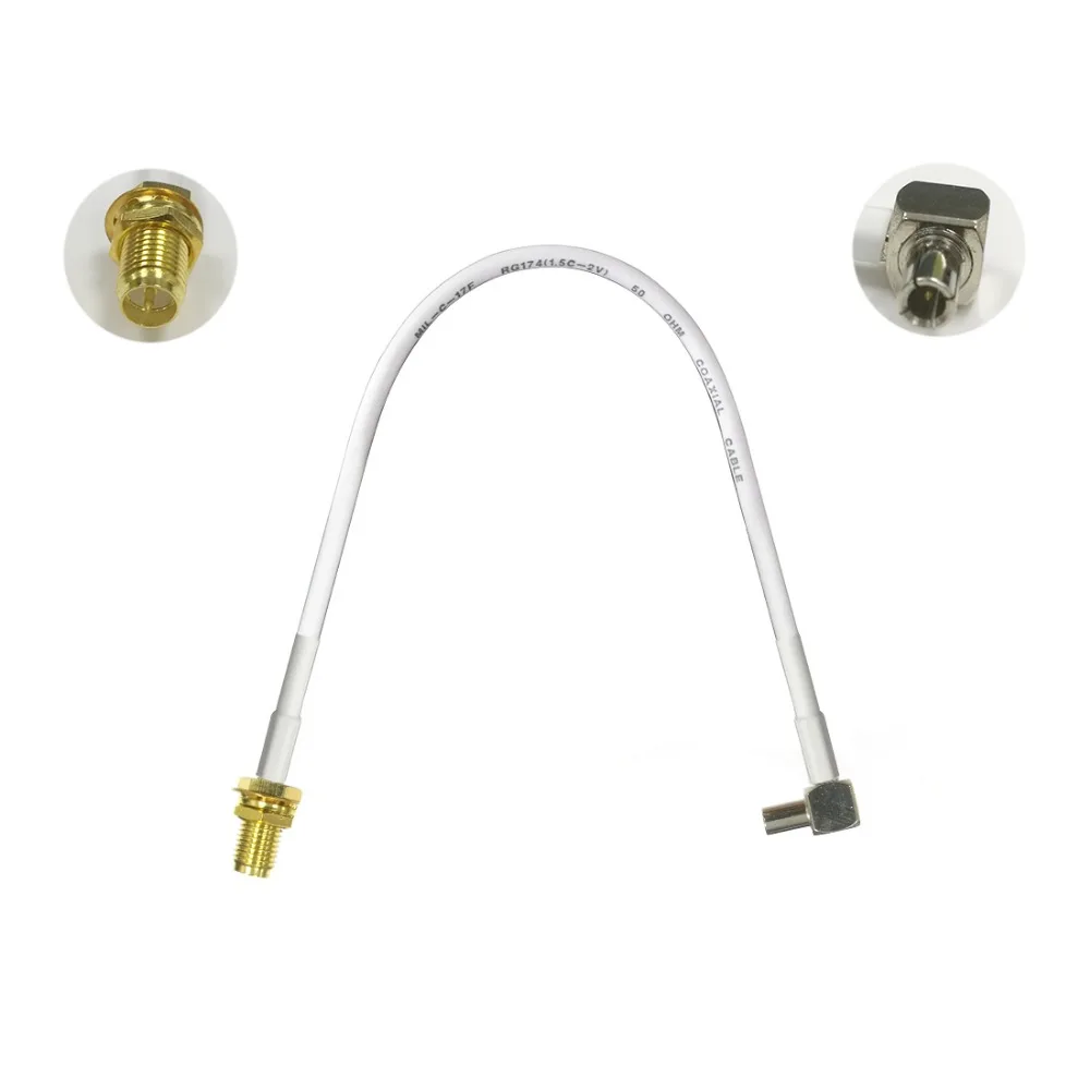Кабель с гайкой и штекером SMA для TS9 кабель прямым углом поворота 3G 4G HUAWEI ZTE USB модем