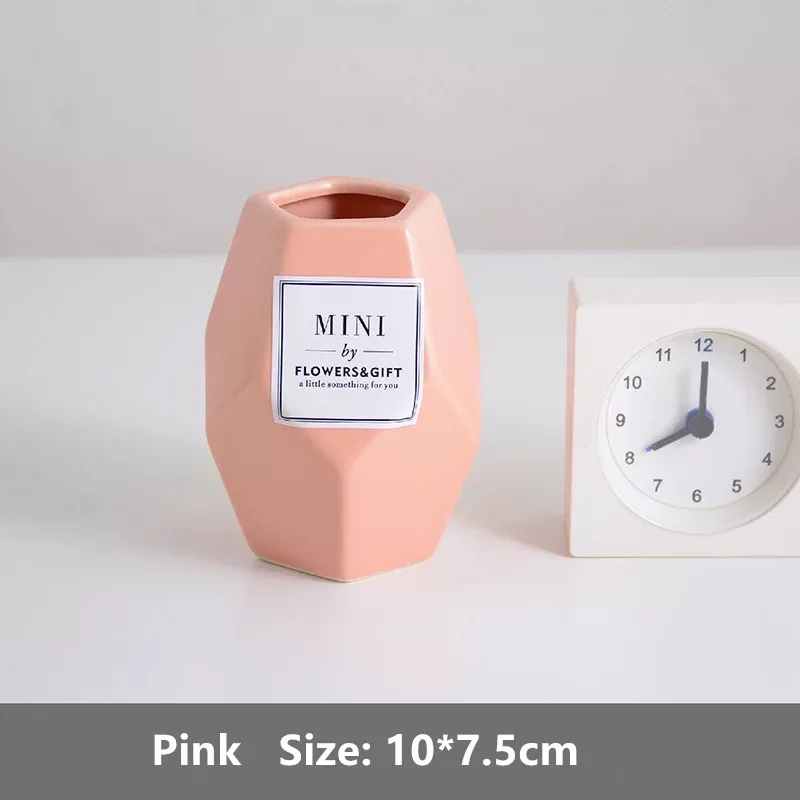 Pink - Small Керамическая кисточка для макияжа, баночки для хранения косметики, органайзер, ручка, держатель для кисти для макияжа, лоток для хранения - Цвет: Pink - Small