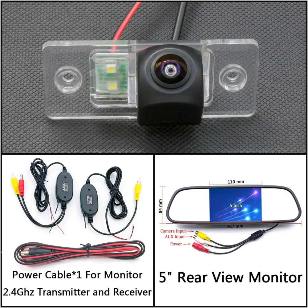 C Wireless 5 inch M 175 градусов HD резервная камера заднего вида для Volkswagen VW Jetta Bora вариант Поло Гольф Gli автомобильный монитор парковки водонепроницаемый - Название цвета: C Wireless 5 inch M