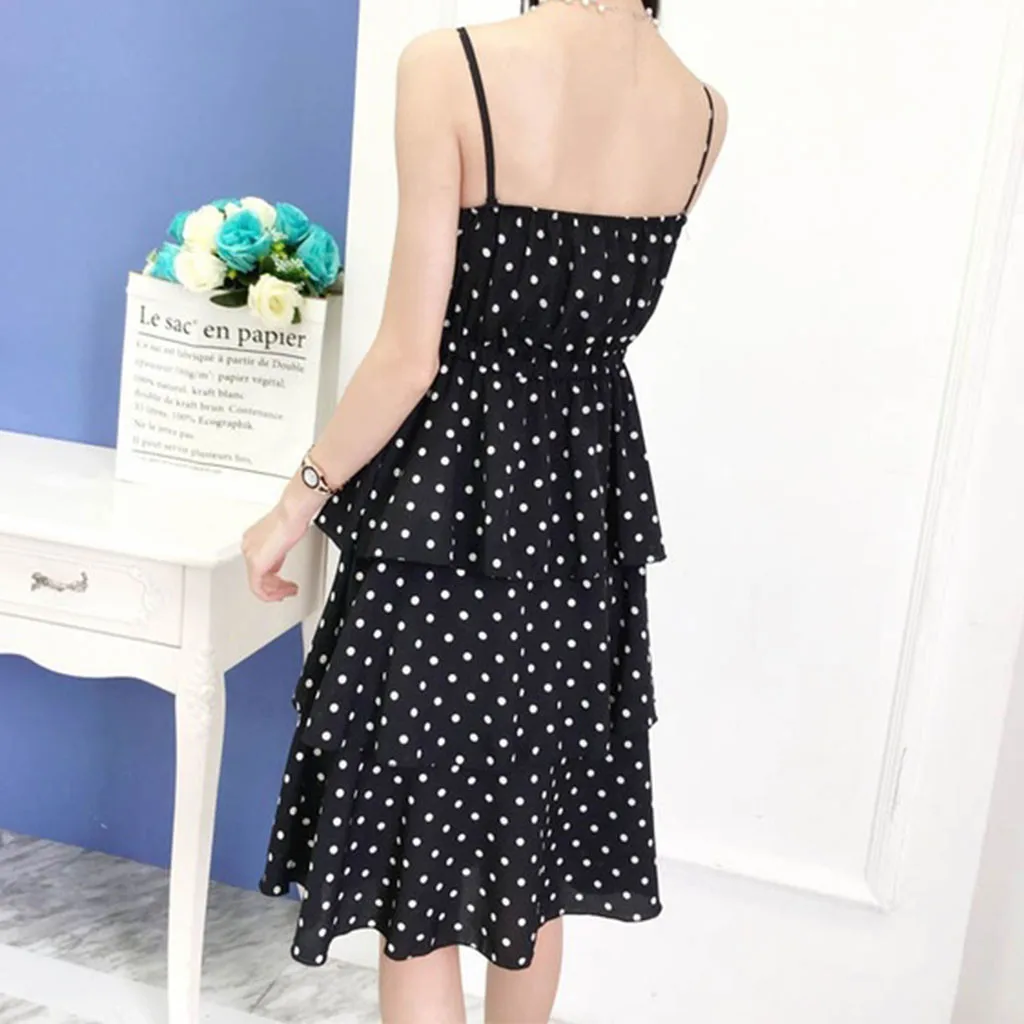 Бесплатная страусиное платье женское на бретельках с волнистым принтом без