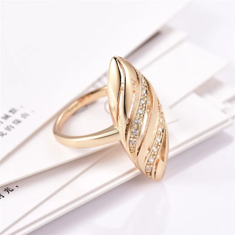 Женские свадебные кольца BUDONG золотого цвета с геометрическим рисунком в стиле