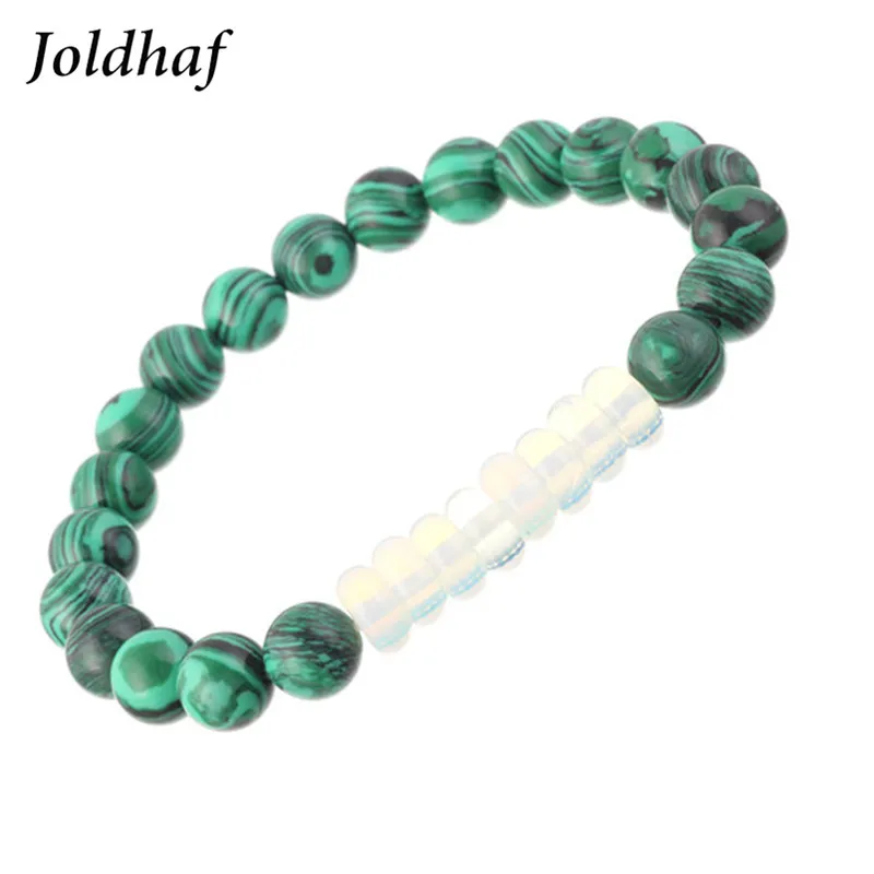 Joldhaf 2018 Новый Малахит браслет натуральный из бисера ручной вырезать многоцветный