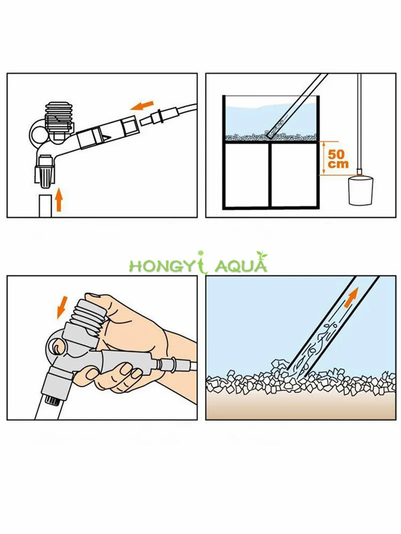 Устройство для замены воды в аквариуме инструмент ручной очистки
