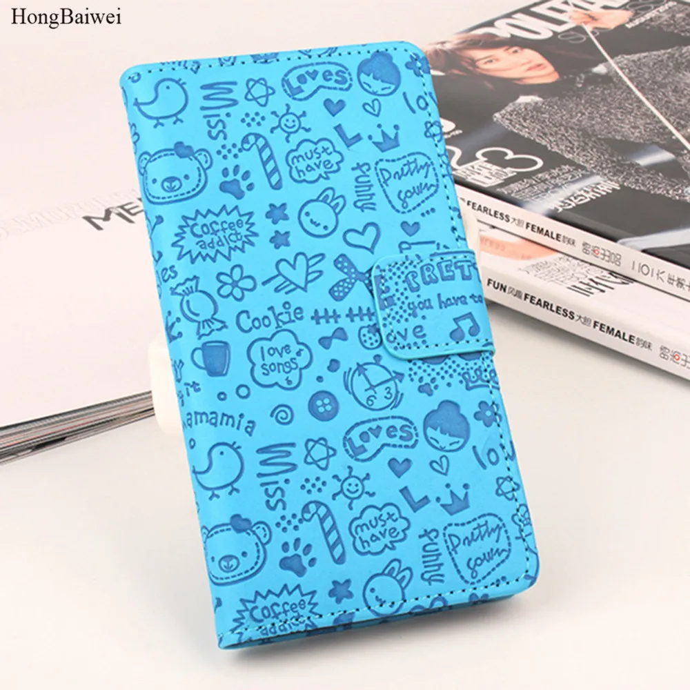 Hongbaiwei Для Doogee стрелять 2 Чехол 5.0 дюймов искусственная кожа задняя крышка флип
