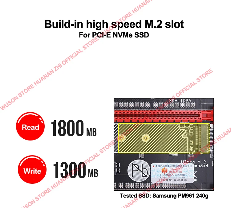 Бренд HUANANZHI X99 LGA2011-3 скидка материнская плата с M.2 NVMe слотом материнская плата с оперативной памятью 64G(4*16G) 1866 REG ECC Серверная память