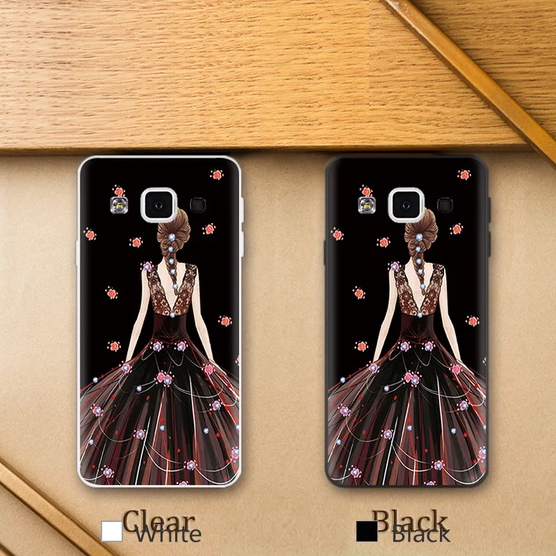 5 0 "для samsung Galaxy A5 2015 A5000 ультратонких гель задняя крышка Черный матовый стакан