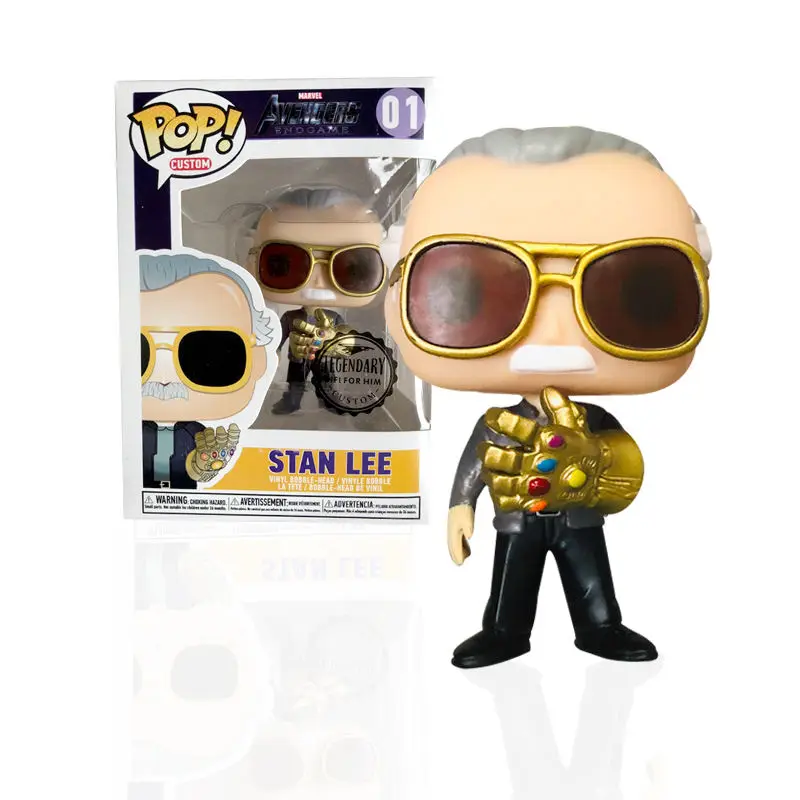 Светло-зеленый FUNKO POP Marvel Мстители Стэн ли капитан Халк Железный человек Тор человек паук Коллекционная модель игрушки для фанатов Marvel ПОДАРОК - Цвет: Светло-зеленый