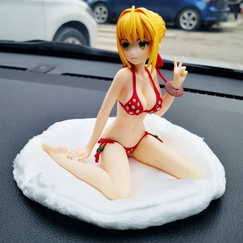 Bikini girl doll Забавный автомобиль милые игрушки Симпатичные девушки куклы аниме стиль декоративный мультфильм приборной панели игрушка орнамент интерьера автозапчасти дропшиппинг - Название цвета: Bikini girl doll