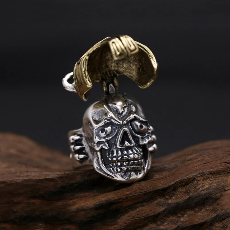 

Men's Ring 100% Real 925 sterling silver Mask Skull fashion engagement ring Big Sizes jewelry R44