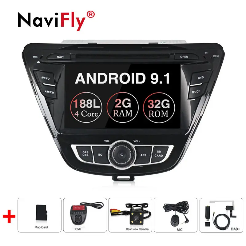 2din 2+ 32G Android 9,1 Автомобильный dvd Радио мультимедийный плеер для hyundai Elantra Avante gps навигация wifi BT FM RDS