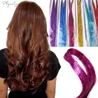 Волосы для наращивания Phynalyn, золотые, серебряные, розовые, модные, сексуальные, сверкающие, блестки для волос, миниатюрные, вязаные крючком