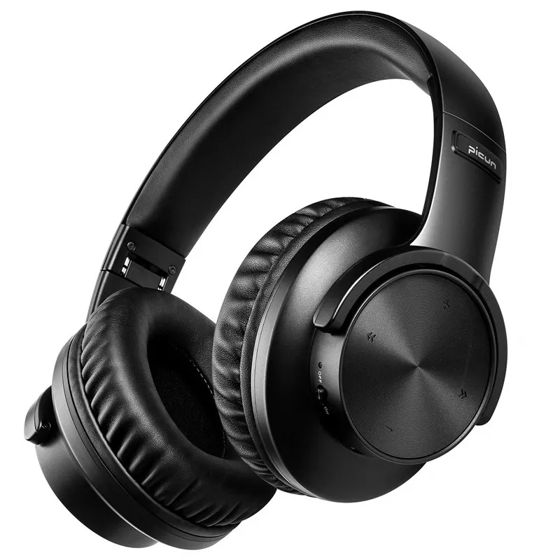 Black B8 Bluetooth V5.0 наушники на ухо 40H Playtime сенсорное управление Беспроводные наушники с микрофоном Проводная/TF гарнитура для мобильного телефона ПК - Цвет: Black