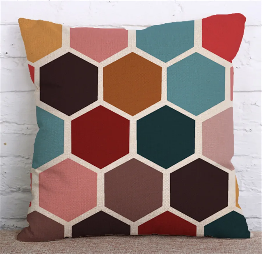 1 шт. скандинавский винтажный Чехол для подушки в виде сердца красочные клетчатые