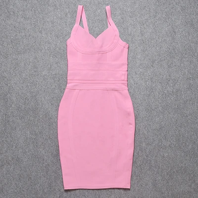 Жёлтое весеннее Новое Спагетти ремень Bodycon платье-повязка до колена Клубная одежда Платья для вечеринок