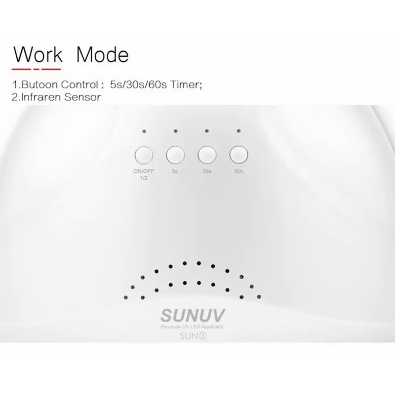 SUNUV Светодиодный УФ светильник SUNone 48 Вт Сушилка для ногтей с автоматическим